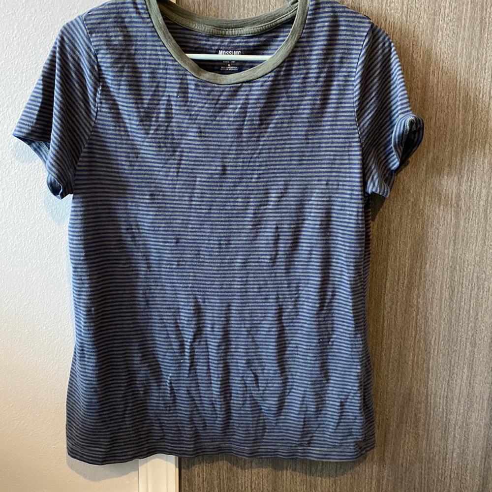 Blue and Green Striped Shirt
